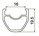 Ukai 700c Road Rim U-16A