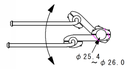 Nitto Handlebar Bag Supporter F-018 diagram