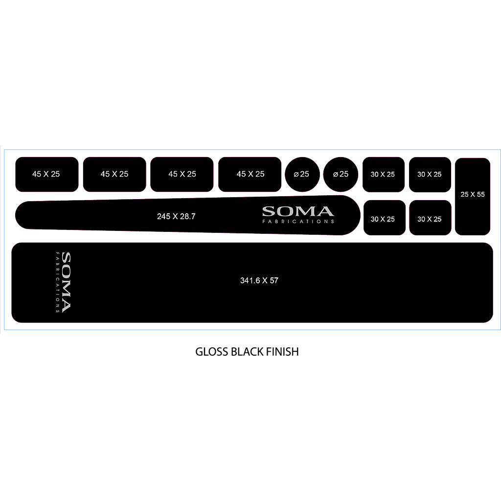 Soma Chainstay/ Frame Protector Black w/Gray Logo