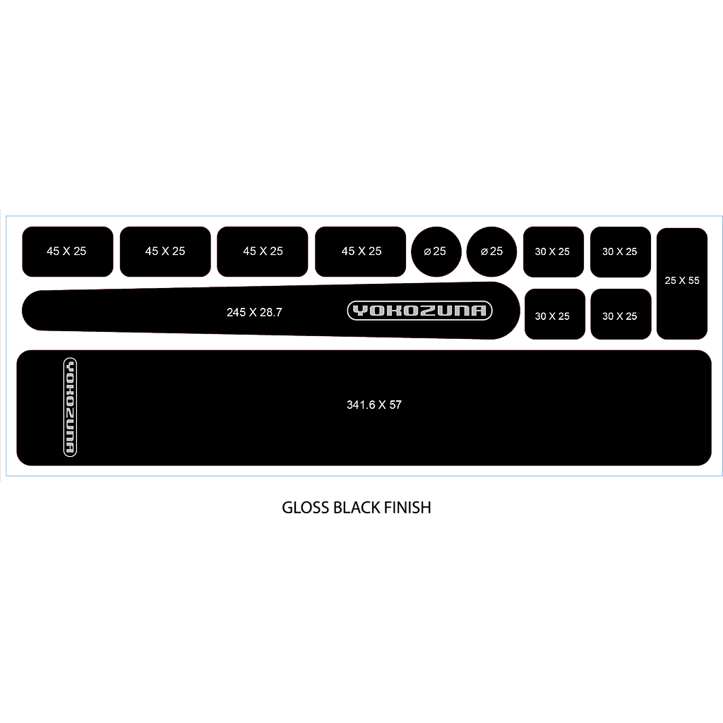 Yokozuna Chainstay/Frame Protector Black w/Gray Logo