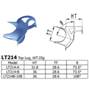 [LS-LT-214-B] Long Shen 214 Series Top Lug, 1-1/8&quot; x 28.6mm (LT214-B)