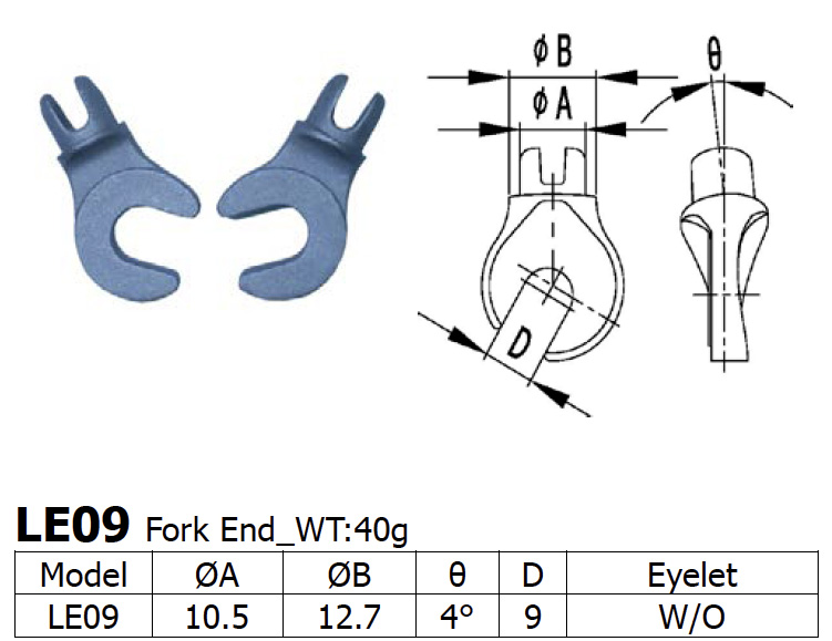 Long Shen Fork End Set LE09