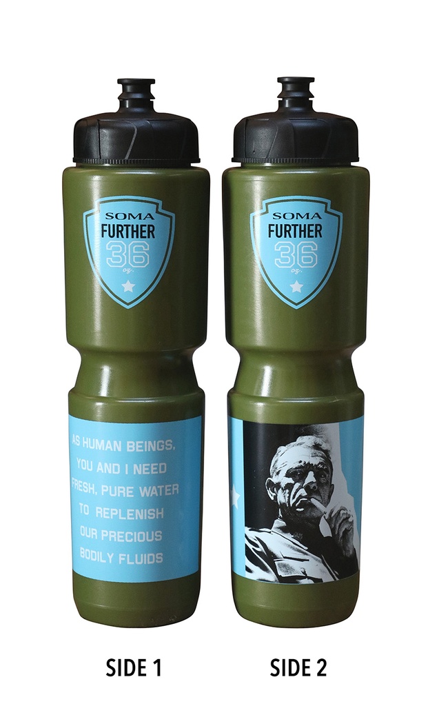 Soma Further Bottle 36 oz. "General Ripper" w/Soft Bite Big Flow Spout
