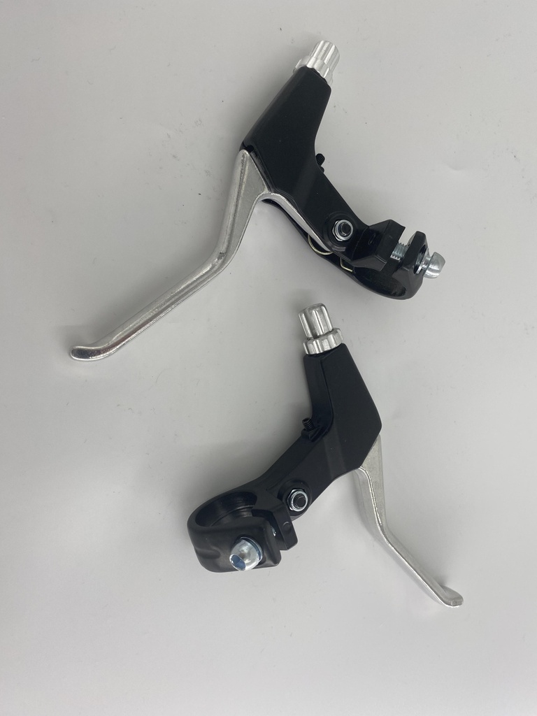 Mountain Brake Lever Silver/Black Long Pull