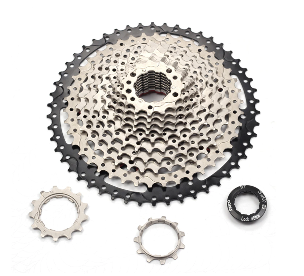 S-Ride Cassette 12sp 11-46T Silver/Black (SHIMANO) [CS-M500]