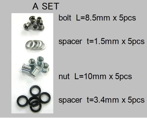 Sugino Chainring Bolts OX601/ OX901 Set A 110BCD