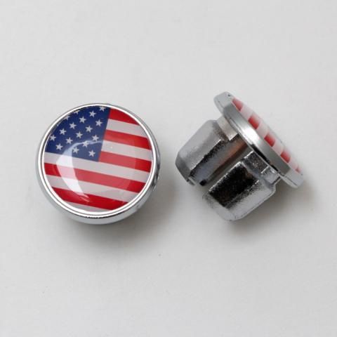 International Flag Bar Plugs USA Pair