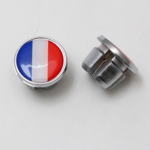 International Flag Bar Plugs France Pair