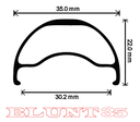 Velocity Rim Blunt 35mm 700c/622/29"