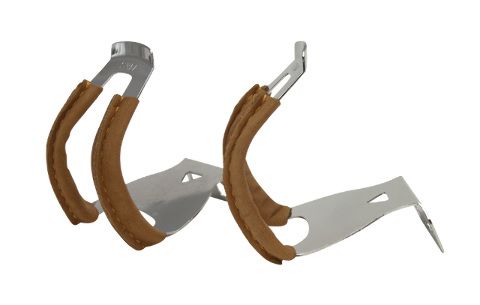 [35691] MKS Half Toe Clips Deep Leather