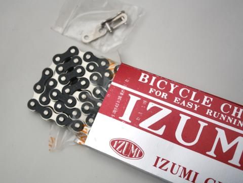[19949] Izumi Chain 1/8" Jet Black 116L  SILVER/BLACK