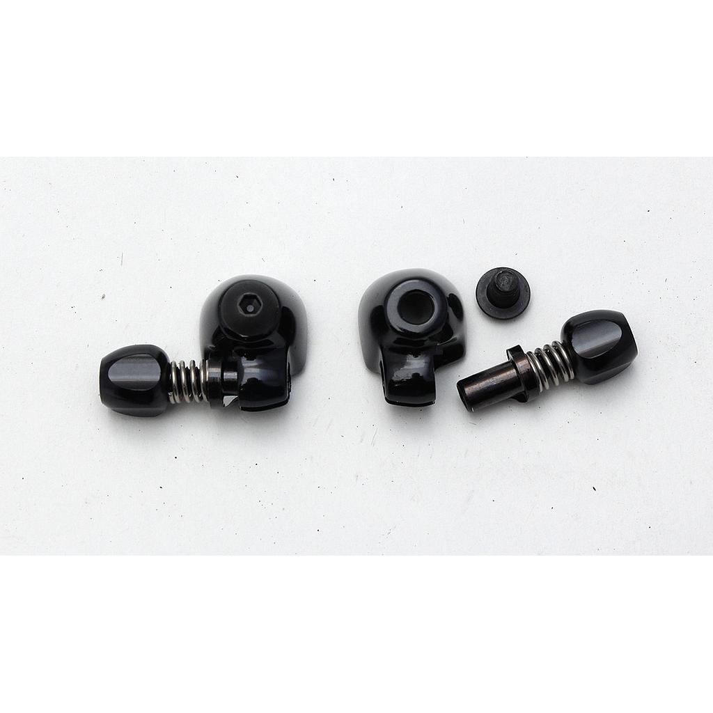 [73239] IRD QR Down Tube Cable Stops w/Adjusters, Pair Black