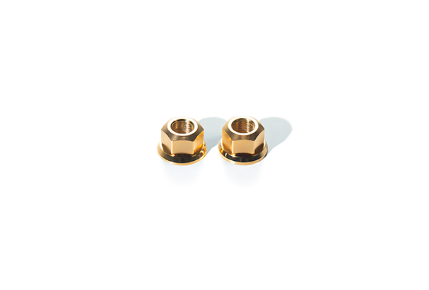 [991008] Runwell Elite Hub Axle Nuts Gold M9