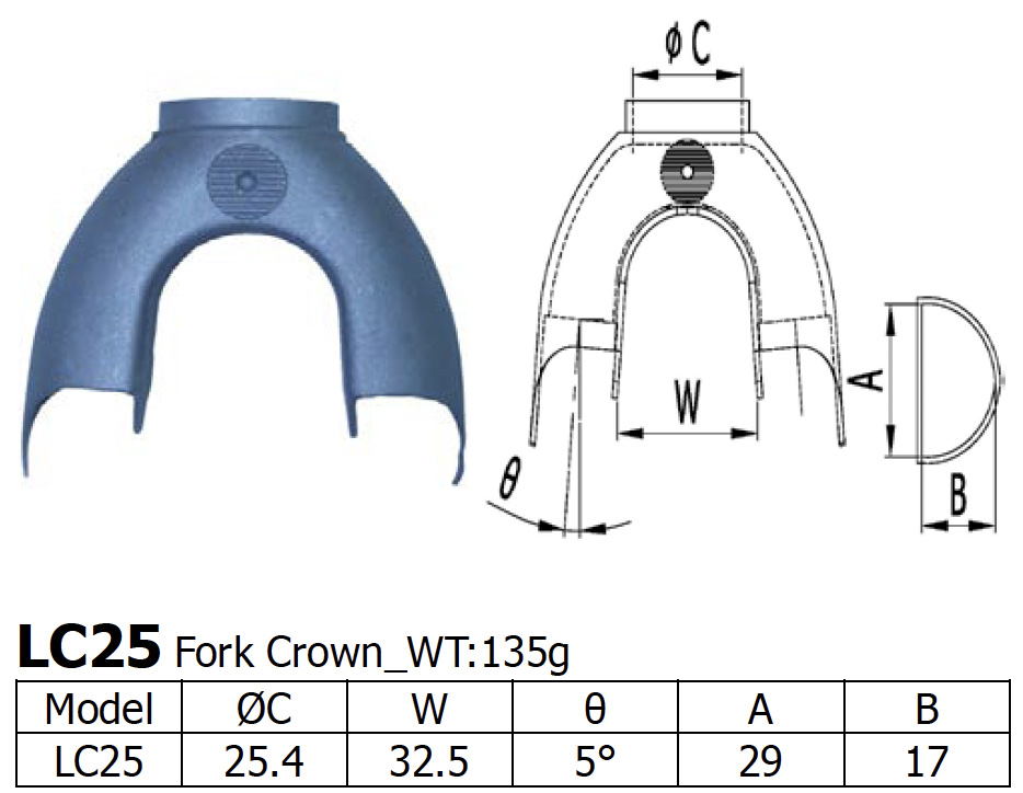 [LS-LC-25] Long Shen Fork Crown LC25 (for D-Shaped Blades)