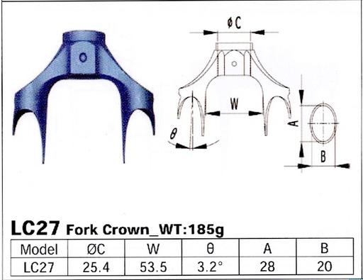 [LS-LC-27] Long Shen Fork Crown LC27