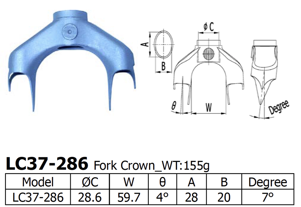 [LS-LC-37-286] Long Shen Fork Crown LC37-286