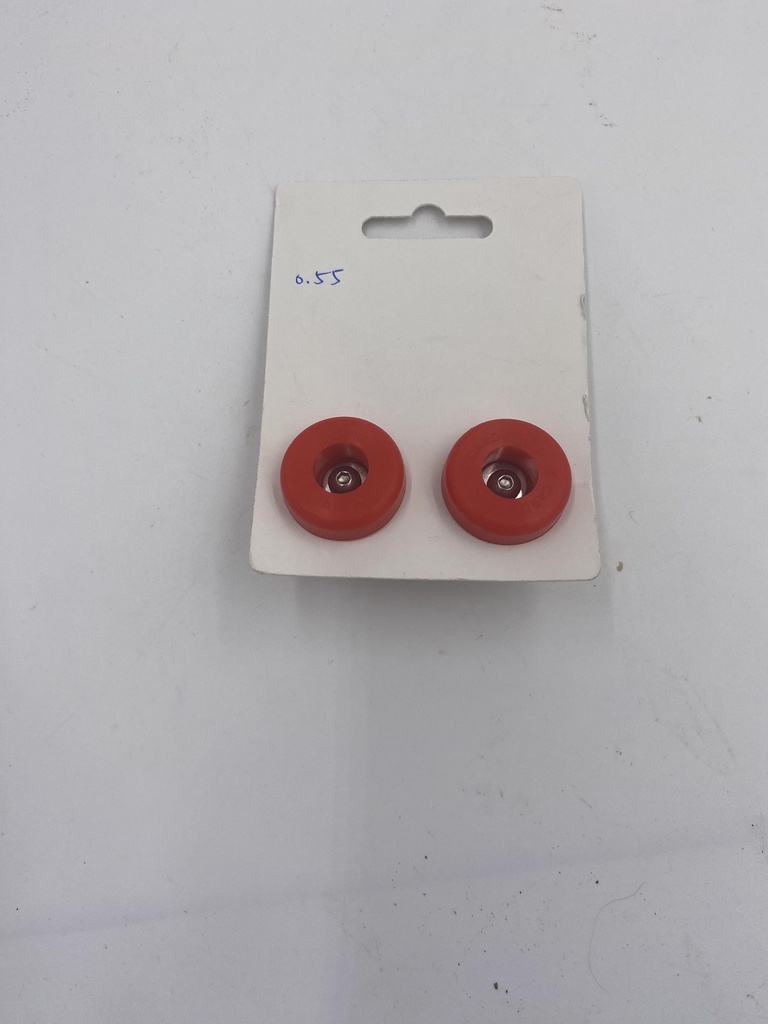 [CA0077] Cardiff Silicone Bar End Plugs Red