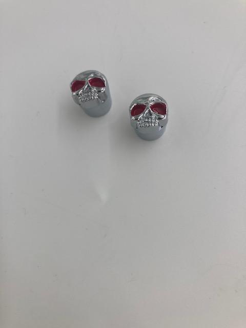 [87817] Frisco Valve Cap Skull Pair SV