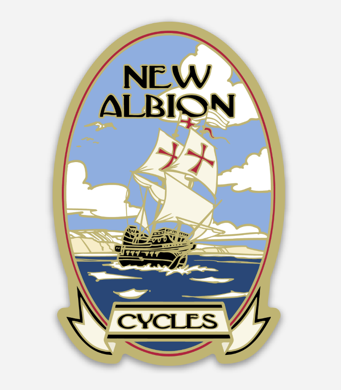 [801602] New Albion Headbadge Sticker 3"