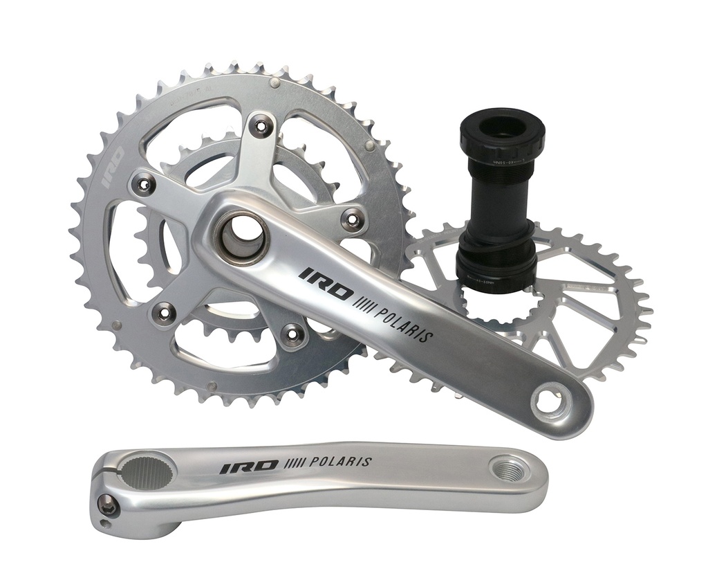 IRD Polaris 1x 2x Crankset (38t DM, 42-26t w/Spider) w/BB