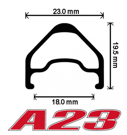 [380757] Velocity Rim A23 700c (Silver-Machined Sidewalls)