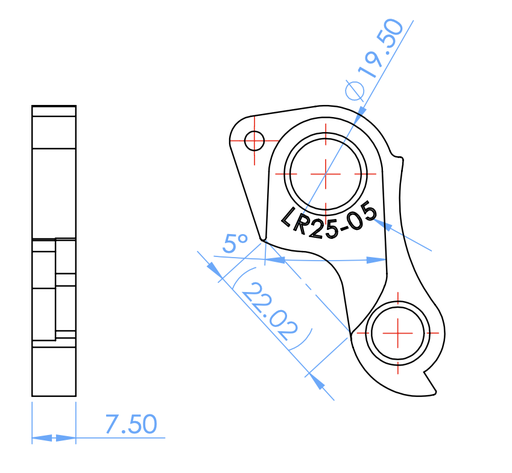 [LR25-05-1] Long Shen Derailleur Hanger for LR25 and LR26 Updated (LR25-05-1)